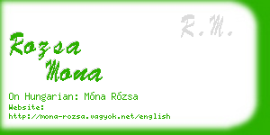 rozsa mona business card